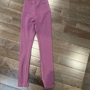 Lululemon wonder train 25 inch purple leggings